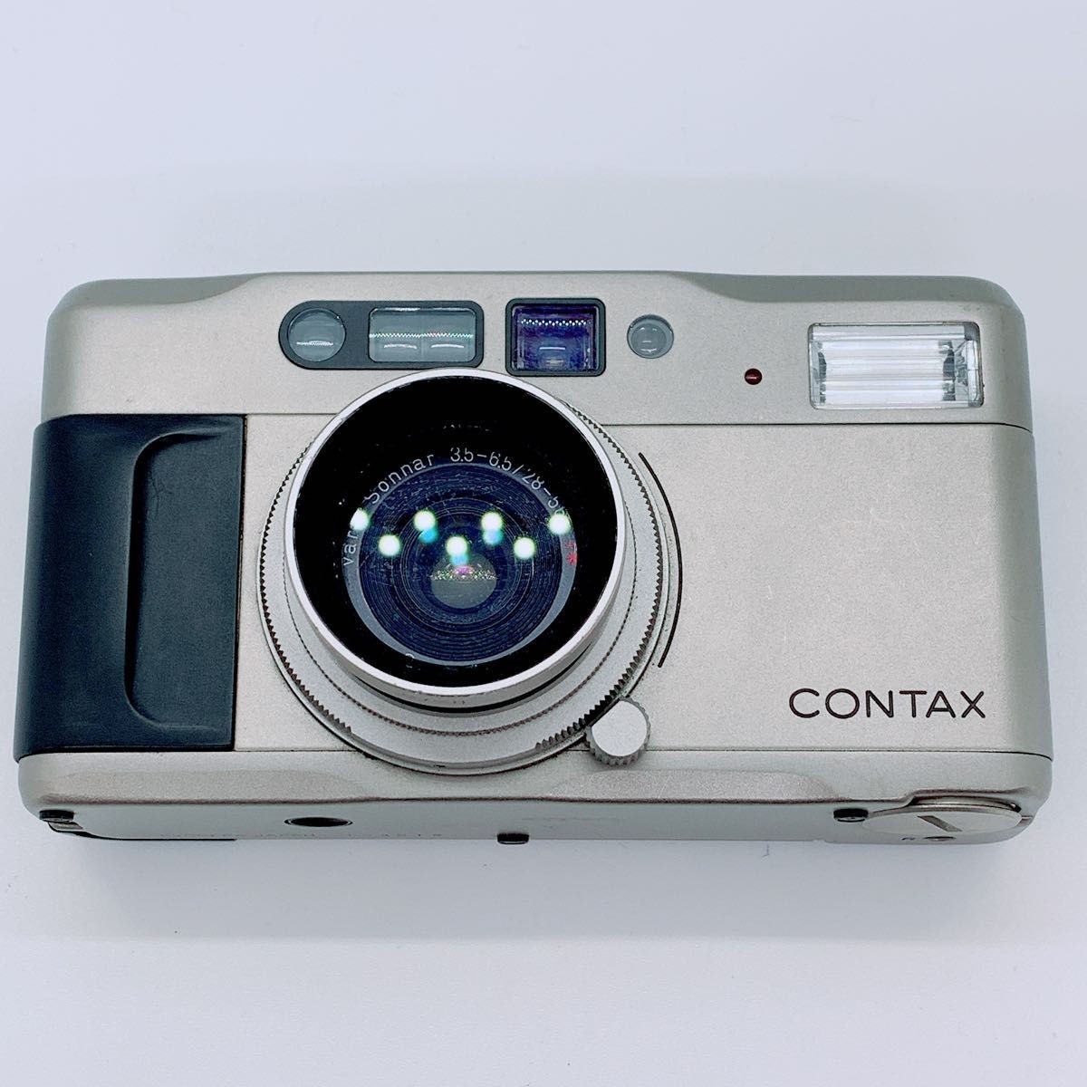 Contax TVS Film Camera Silver/ Lens: 28-56mm, 3.5-6.5 From Japan