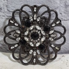 Rhinestone Mandala Western Belt Buckle Ornate Sparkle Equestrian Comp Show Wear