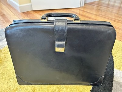 Vintage BALLY Made in Italy Leather Briefcase & Travel Wallet Executive Set