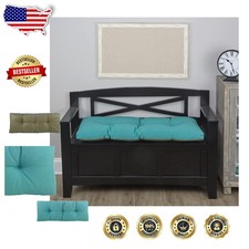 35" Bench Cushion Teal Non-Slip Gripper Indoor Upholstery