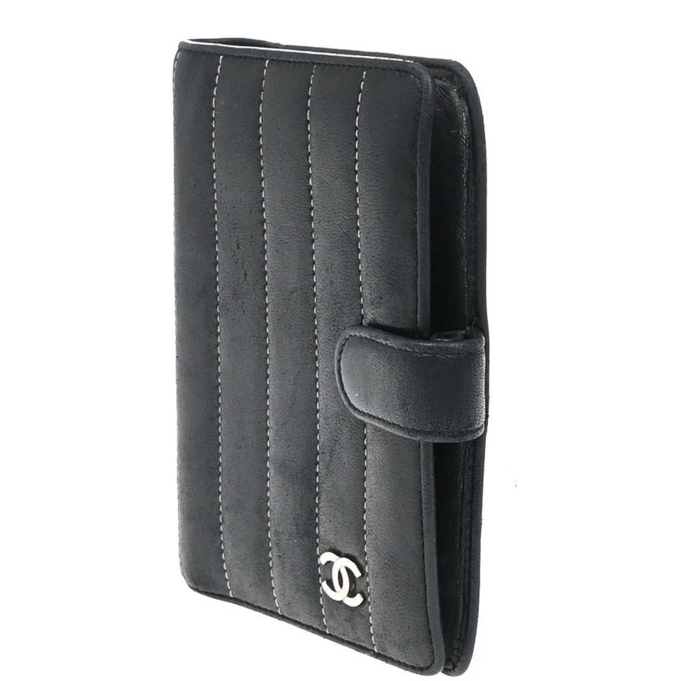 CHANEL Mademoiselle Agenda Planificador de Día Cuaderno Cubierta Cuero Negro SHW 60EG116 Foto 2 de 4