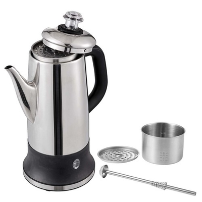 #ad 12 Cup Electric Percolator Coffee Pot Stainless Steel Body Coffee Maker $41.97