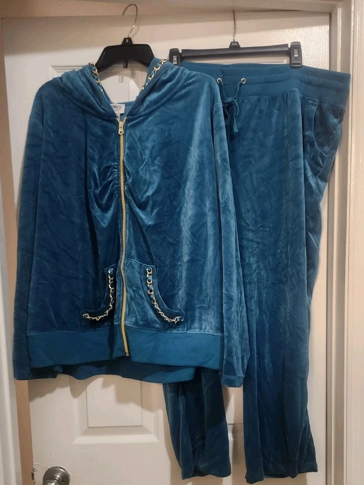 Chándales Monroe&Main verdes talla 3x tacto material suave gamuza lavado a máquina Foto 3 de 4