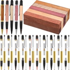 10 Set Pen Making Kit Include 10 Woodturning Pen Kit 10 Exotic Wood Pen Blank...