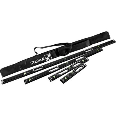 Stabila 37400 196-2 Dark Shadow Spirit Level Set 16 24 48 72 w Case