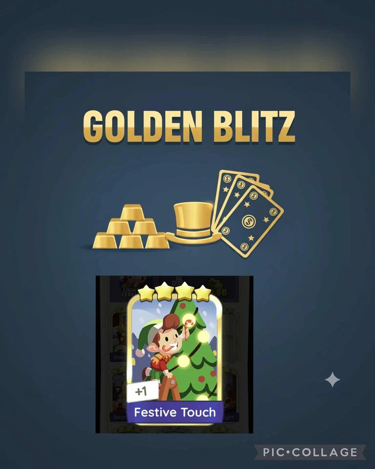 💫 Mono_poly Go Golden Blitz Stickers 4⭐ Comfy Basket & Festive Touch Fast Send - Image 2 of 3