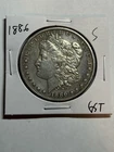 1886-S MORGAN SILVER DOLLAR AU+/UNC DETAIL TOUGH DATE SAN FRANCISCO MINT