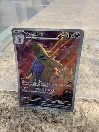 Pokemon Tyranitar 222/193 Paldea Evolved Illustration Rare Holo Full Art ENG