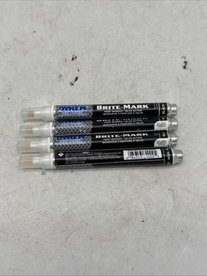 4 Dykem 84002 Permanent Paint Marker Black Medium Tip Brite-Mark 916