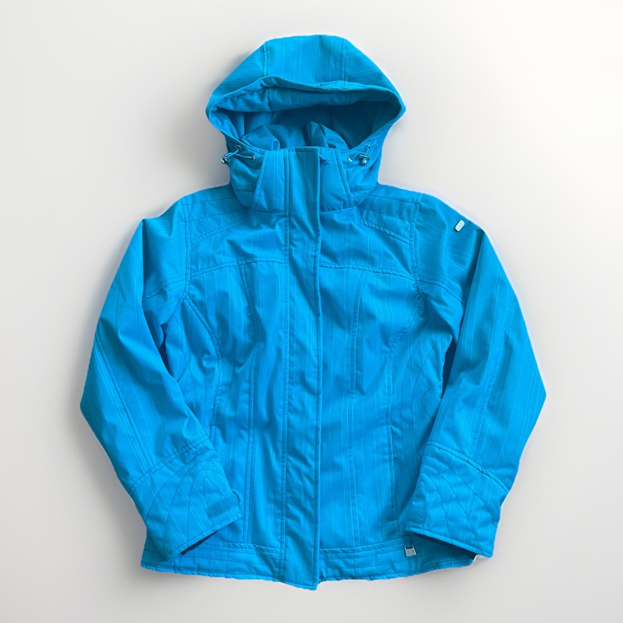 NILS HOODED SKI JACKET Womens 4 Blue Zip Lots Of Pockets Warm Adjustable Cuffs