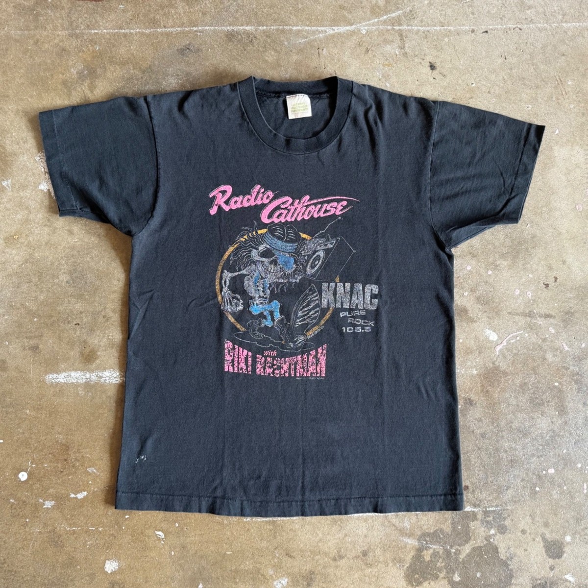 80s VINTAGE RIKI RACHTMAN CATHOUSE ROCK N ROLL CLUB SZ L RADIO 