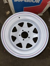 Brand New Us Wheel Superior White 8-spoke 15x8 5x4.5 114.3 Nos