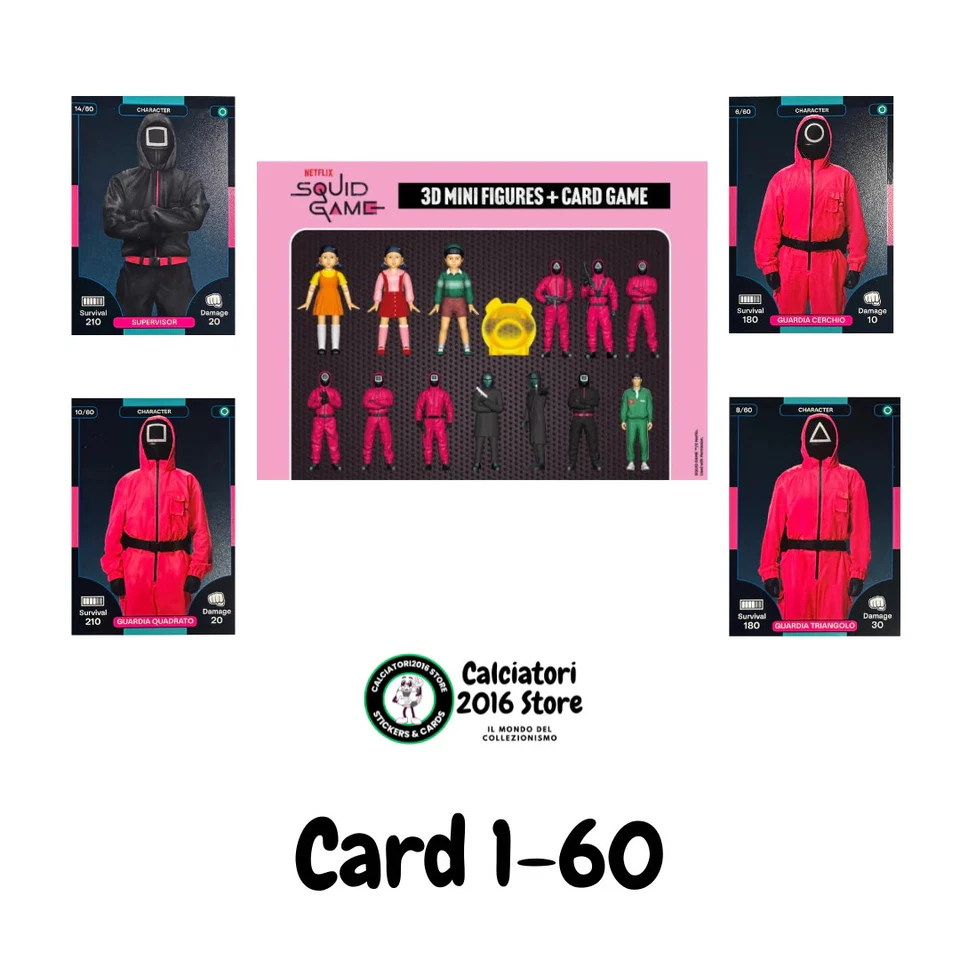 Squid Game Diramix 3D Mini Figures Card Game – Scegli Card