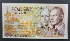 LUXEMBOURG BANKNOTE 100 FRANCS 1981 P-14a, Bridge,  Grand-Duchy Jean, UNC