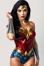 4x6  Color Photo Print Women Famous Fan Art ai Fantasy superhero cosplay DF19