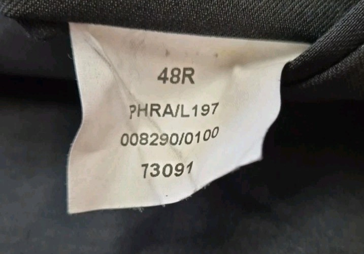 Pantalone tuta Yves Saint Laurent nero formale business pura lana taglia W30 L29