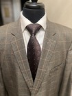 NWOT HAGGAR Check Plaid Wool Sport Coat Blazer Jacket  Brown Men 50R — photo 9
