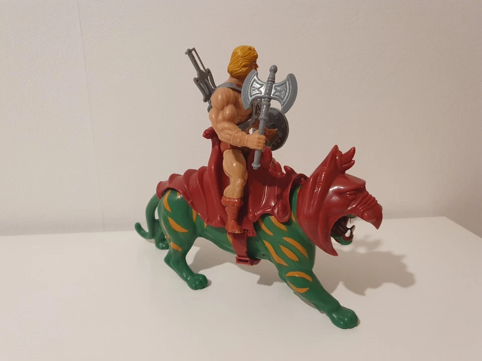 He-Man Figur Taiwan 1981 & Battle-CAT Figur Malaysia 1981 von MATTEL komplett! - Bild 2 von 4