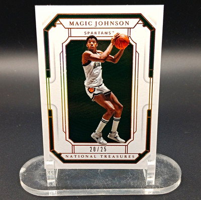 Panini 2019 National Treasures Collegiate Magic Johnson MSU #16 Gold /25