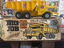 Vintage Marx Big Job Yellow Dump Truck 28  Long With Box No Instructions