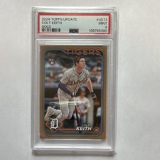 Topps 2024 Update Series Colt Keith #US73 Gold /2024 RC Detroit Tigers PSA 9