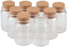 80Ml Glass Bottles with Cork Small Transparent Mini Empty Glass Vials Jars Conta