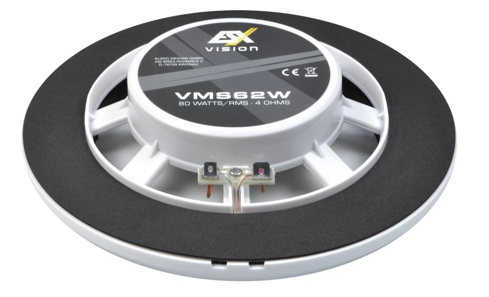 ESX Vms62w Haut-Parleur Plafond Marine Bateau Mauvais Sauna Extérieur Plat 16cm - Photo 3/4