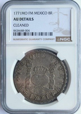 MEXICO 1771 Mo FM SILVER 8 REALES PILLAR DOLLAR. CHARLES III. NGC