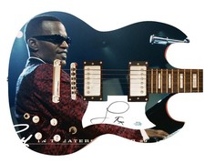 Jamie Foxx Signed RAY Autographed Custom Graphics Photo Guitar ACOA