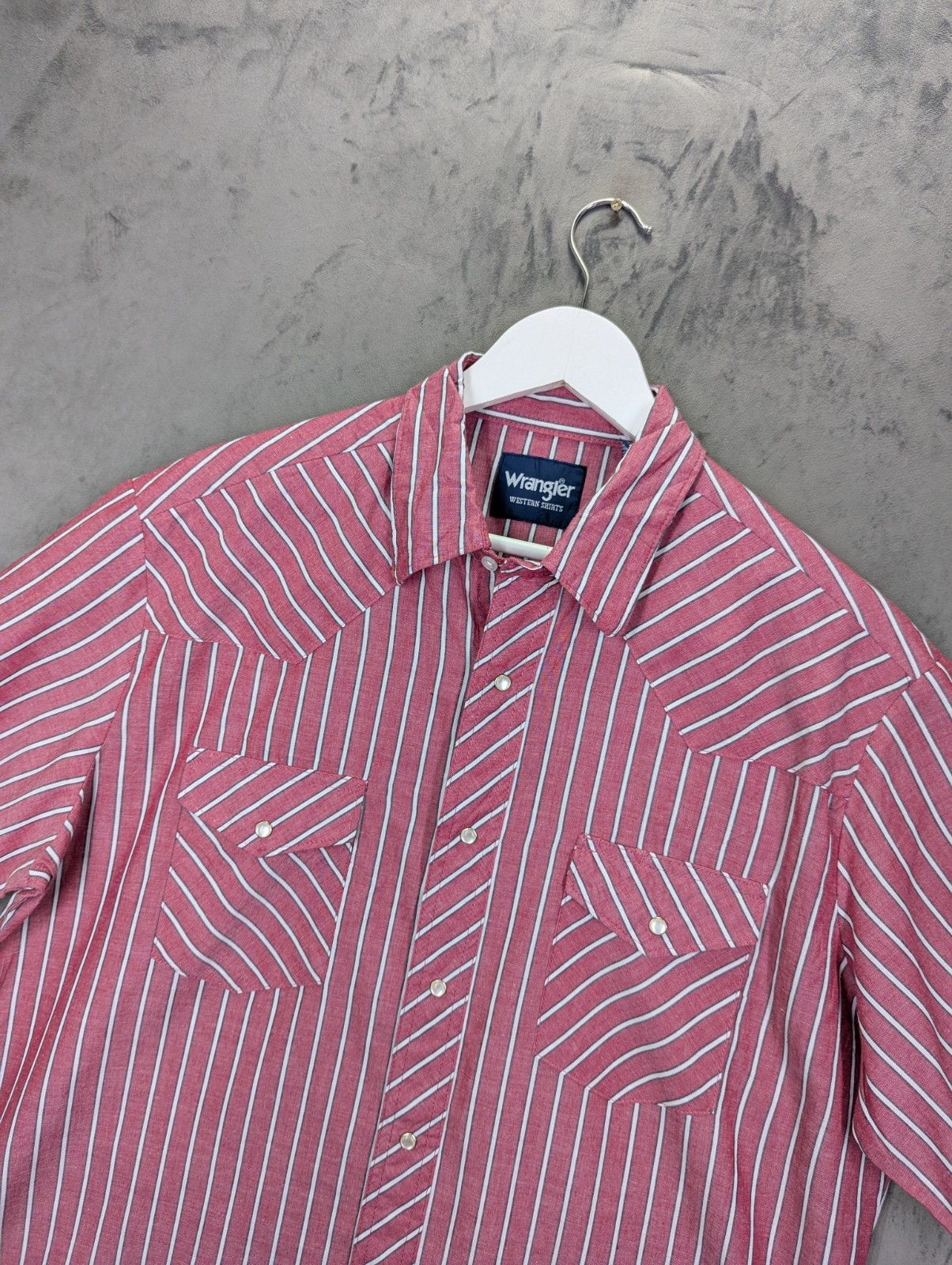 Wrangler Short Sleeve Western Shirt Men's Size Large Relaxed Fit Pearl Snap USA image 2