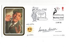 GB 1999 NORMAN WISDOM FDC Benham Silk SIGNED By Norman Wisdom Autographed