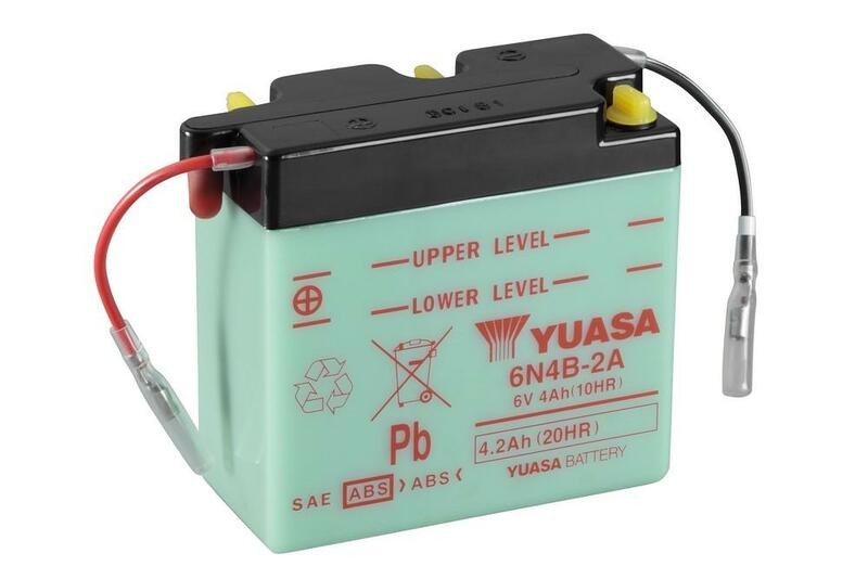 Batterie YUASA 6N4B-2A contre les pannes électriques résout l'allumage faible 6V