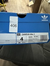 adidas Campus 00s J Youth Sneakers US 4 Black White Gum HQ6638 New in Box