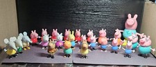 Lot of 25 Peppa Pig Figures Various years Mommy Daddy George Pony Elephant Cat