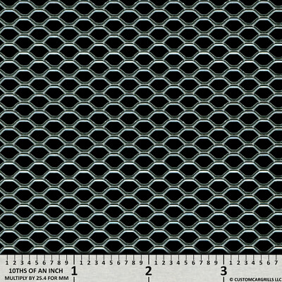 CCG UNIVERSAL 18'' x 48'' SMALL HEXAGON ALUMINUM GRILL GRILLE MESH SHEET SILVER