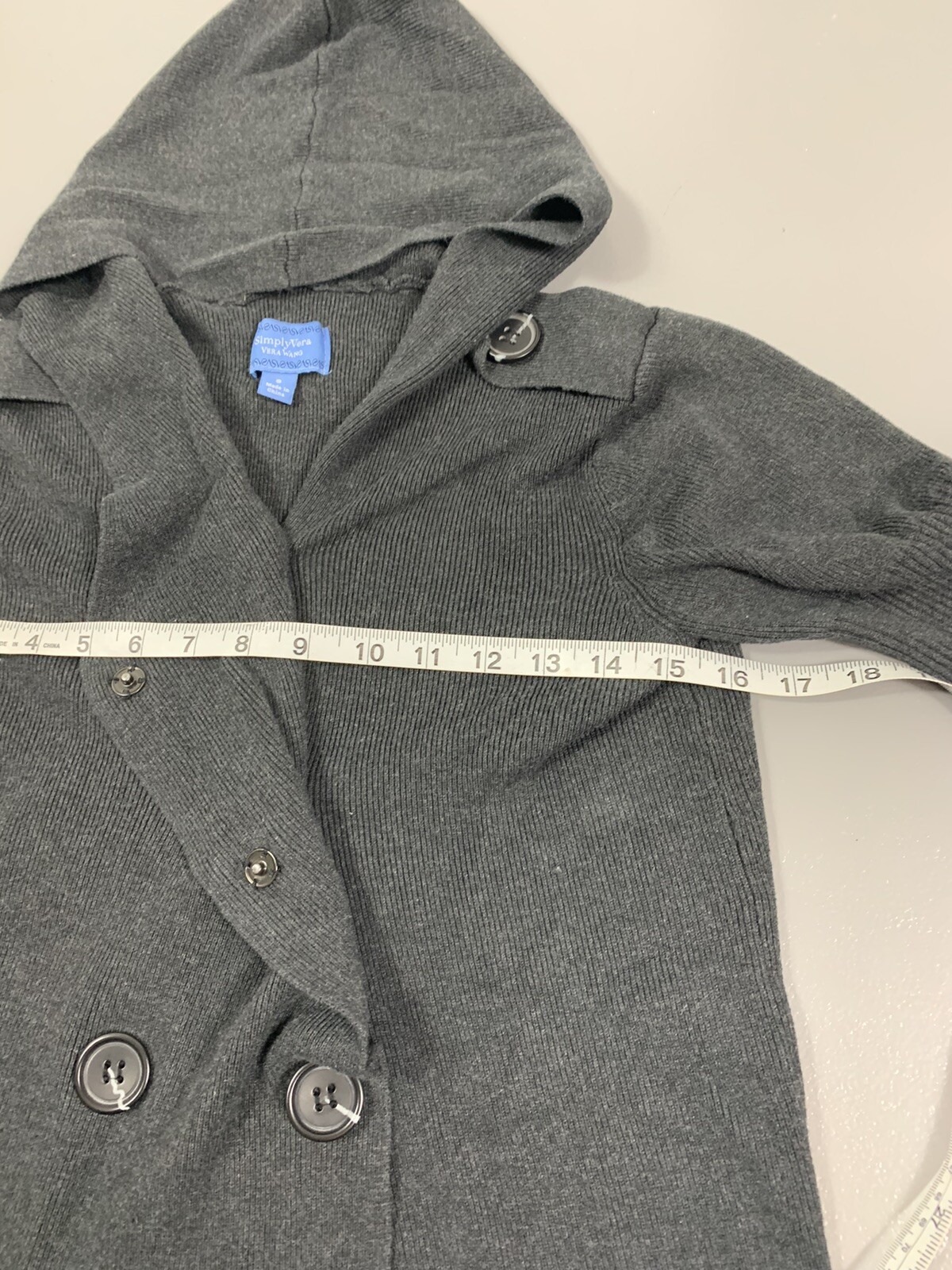 Simply Vera Wang Button Front Adjustable Hooded H… - image 9