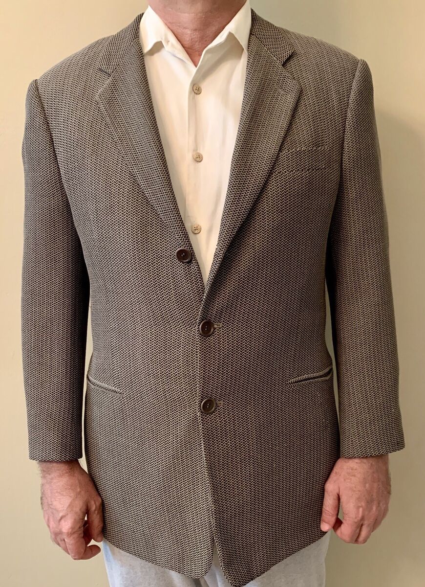 GIORGIO ARMANI Black Label Men's Brown & Taupe Sport Coat GIORGIO ARMANI Black Label Men's Brown & Taupe Sport Coat