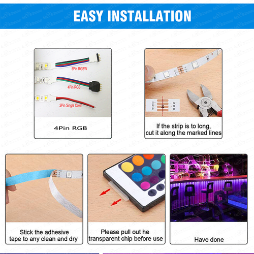 5M RGB Color 2835LED Strip Light Remote IR Control 12VLed Light For Decoration - Picture 10 of 66