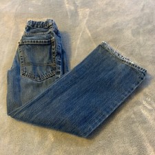 Boys Size 8 Regular Old Navy Boot Cut Denim Blue Jeans Distressed Worn Condition