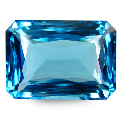 Excelente Topacio Azul Swizz Natural 8.00Cts 14X10mm Corte Radiante Gema Suelta RefVDO" Foto 3 de 3
