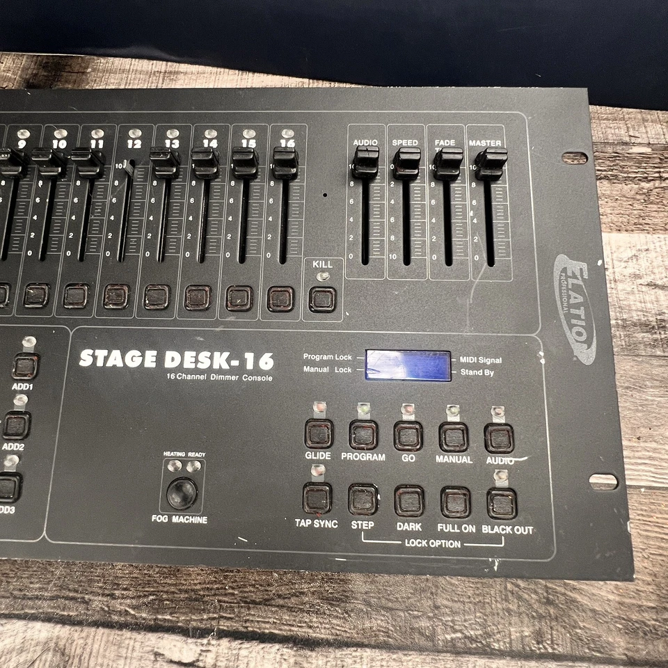 PARA REPUESTOS O REPARACIÓN Consola atenuadora Elation STAGE DESK-16 16 canales DMX Foto 2 de 4