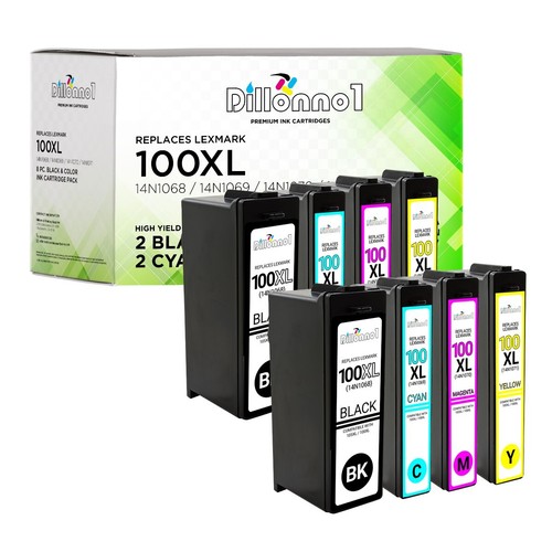 8PK For Lexmark 100XL 105 108 BCMY Ink Cartridges For Lexmark Pro S Series - Picture 4 of 6