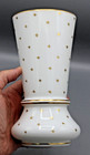 ANCIEN VASE OPALINE VERRE OPALIN BLANC REHAUT OR ETOILES NAPOLEON III CHARLES X