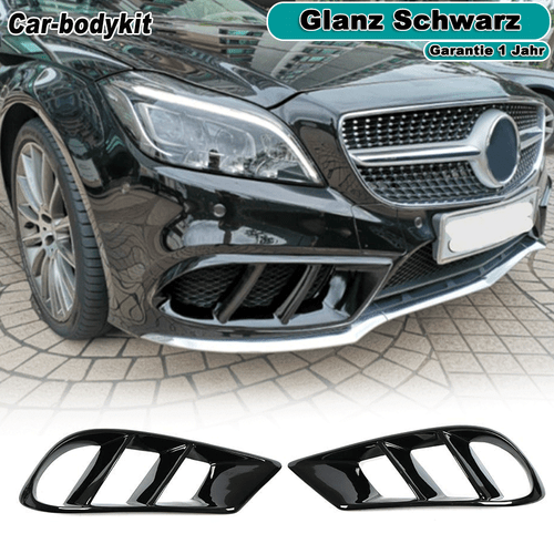 2x Parachoques delantero negro brillante entrada de aire ventilación para Mercedes W218 CLS400 - Imagen 1 de 11