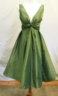 low cut fit and flare dress