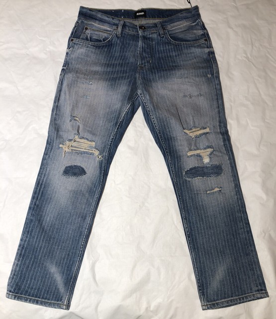 slim straight cropped jeans mens
