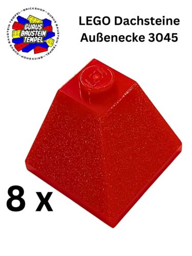 LEGO 8 x Dachstein Ecke Außenecke 3045 rot Slope Roof Stone Creator City Haus - Bild 2 von 4