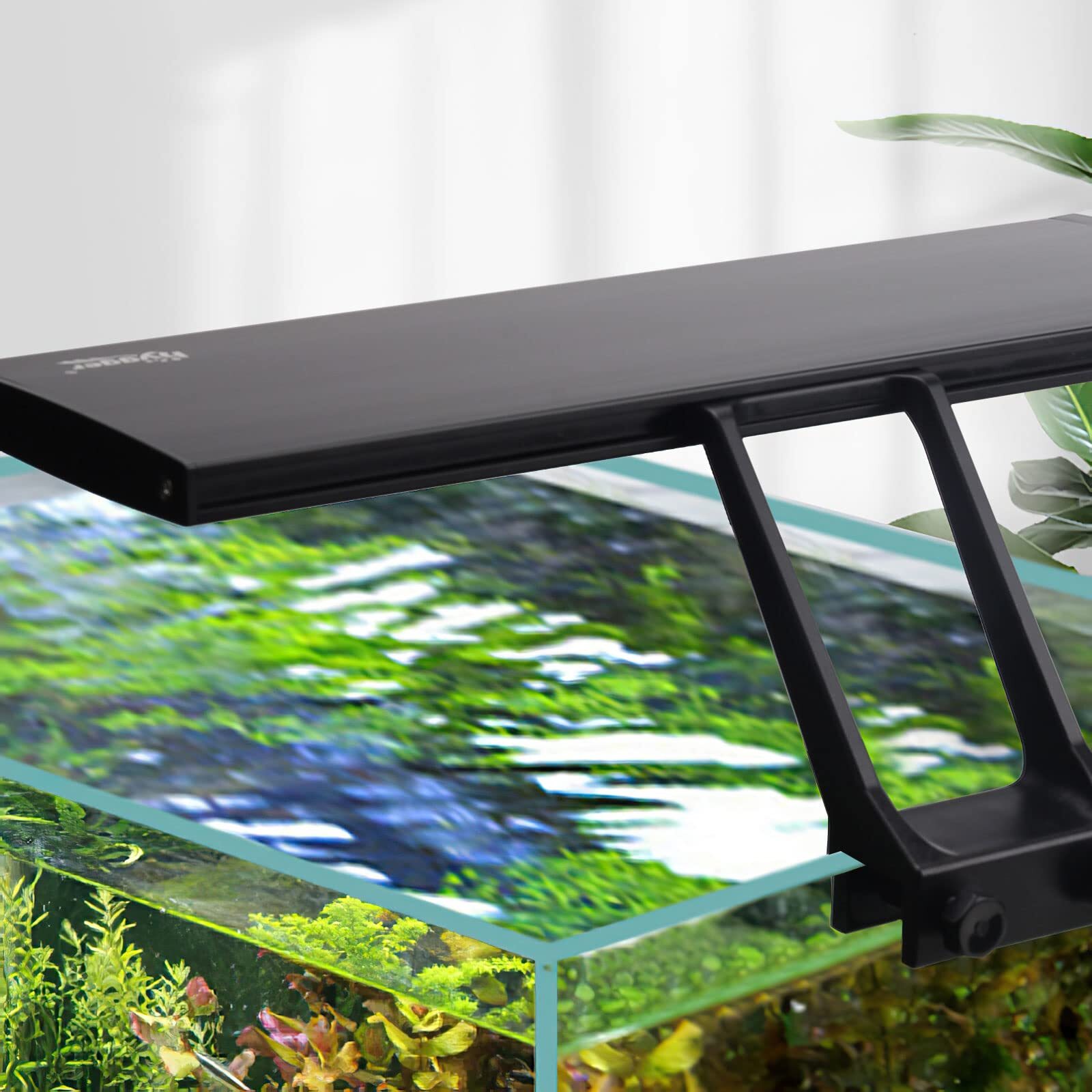 hygger Clip On 24/7 Lighting Aquarium LED Light, 14W Sunrise-Daylight-Moonlight