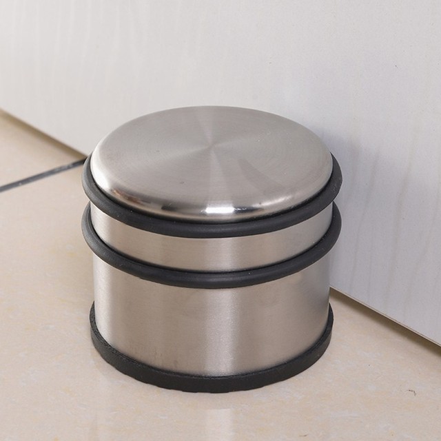 Round Heavy Duty Floor Metal Stainless Steel Door Stop Stopper