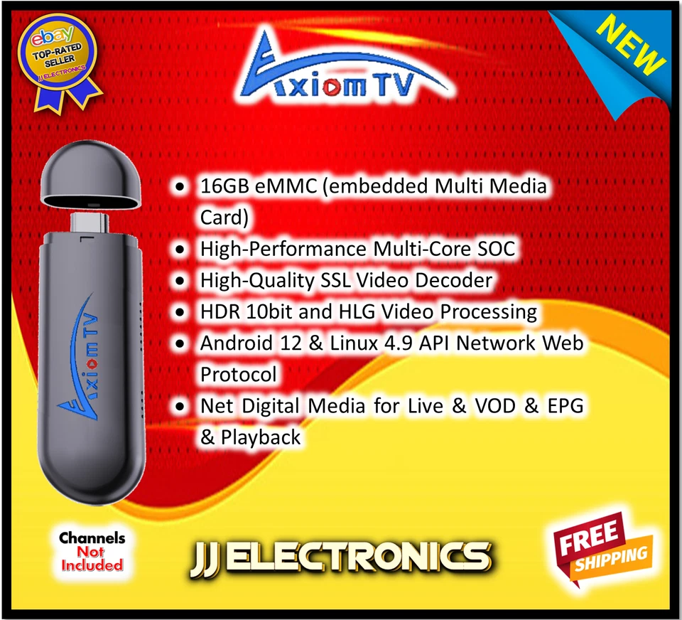 AxiomTV 2024 Quad Core 64 Bit 16GB Memory MaxTV Gold 5G Stick - Image 2 of 4